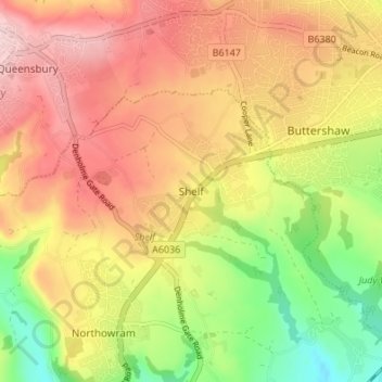 Shelf topographic map, elevation, terrain