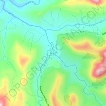 Pericó topographic map, elevation, terrain