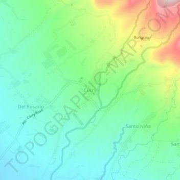Curry topographic map, elevation, terrain