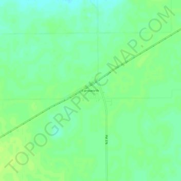 Farnsworth topographic map, elevation, terrain