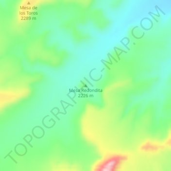 Mesa Redondita topographic map, elevation, terrain