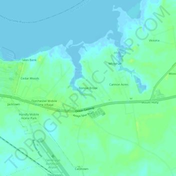 Bonnie Brook topographic map, elevation, terrain