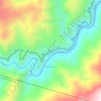 Mar-o topographic map, elevation, terrain