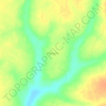 Mbugani topographic map, elevation, terrain