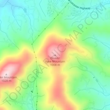 Deaver View Mountain topographic map, elevation, terrain