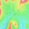 Attical topographic map, elevation, terrain