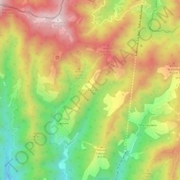 La Casina topographic map, elevation, terrain