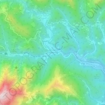 Andabre topographic map, elevation, terrain