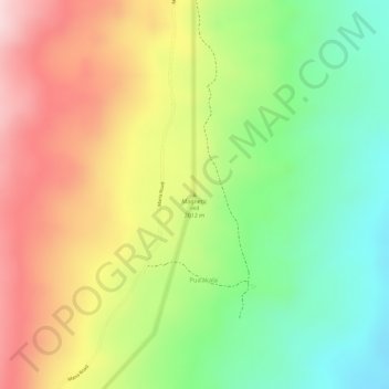 Magnetic Hill topographic map, elevation, terrain