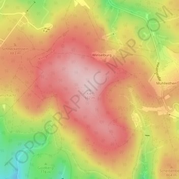 Kiel topographic map, elevation, terrain