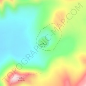 Novarupta topographic map, elevation, terrain