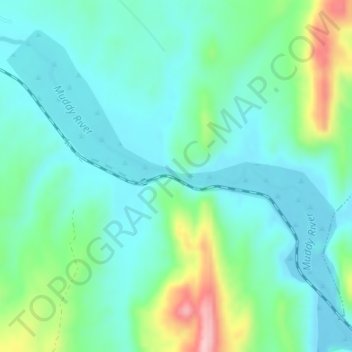 Jackman topographic map, elevation, terrain