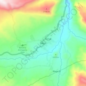 Ilaga topographic map, elevation, terrain