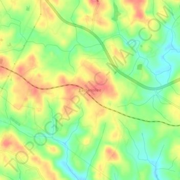 Eastanollee topographic map, elevation, terrain