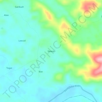 Noway topographic map, elevation, terrain