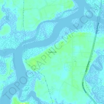 Seabrook topographic map, elevation, terrain