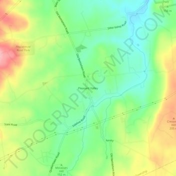 Pleasant Valley topographic map, elevation, terrain