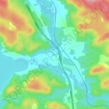 Katrine topographic map, elevation, terrain