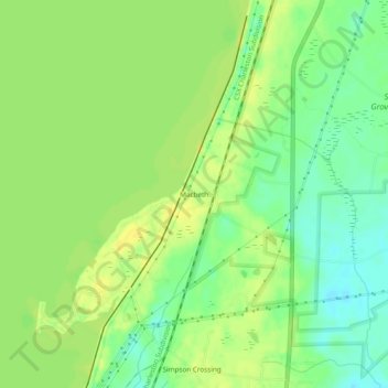 Macbeth topographic map, elevation, terrain