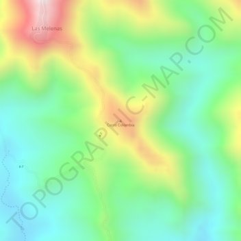 Cerro Colombia topographic map, elevation, terrain
