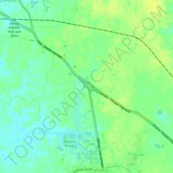 Chandra topographic map, elevation, terrain