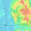 Bridgehead topographic map, elevation, terrain