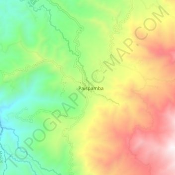 Paispamba topographic map, elevation, terrain