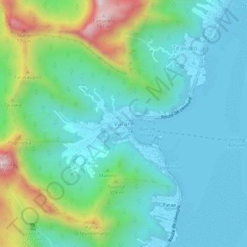 Vai’are topographic map, elevation, terrain