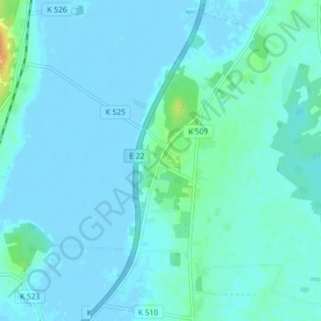 Ysane topographic map, elevation, terrain