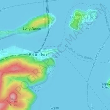 Parsley Bay topographic map, elevation, terrain