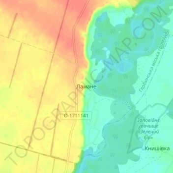 Lamane topographic map, elevation, terrain