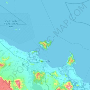 Magnetic Island topographic map, elevation, terrain