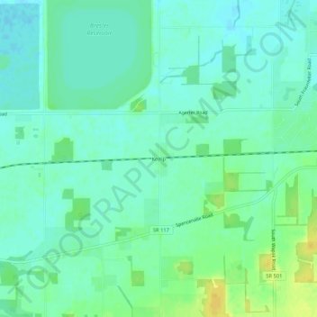 Kemp topographic map, elevation, terrain