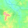 Jhabua topographic map, elevation, terrain