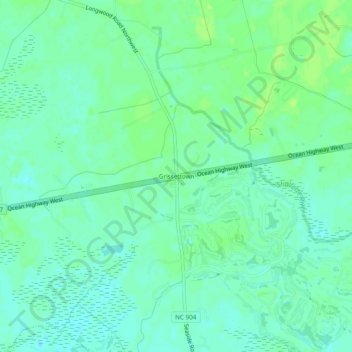 Grissettown topographic map, elevation, terrain