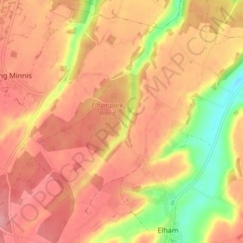 Park Gate topographic map, elevation, terrain