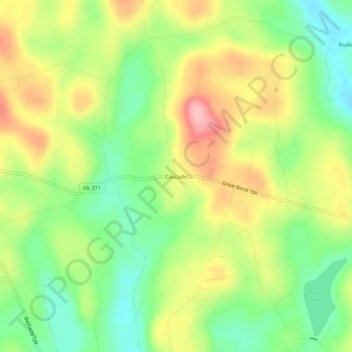Cascade topographic map, elevation, terrain