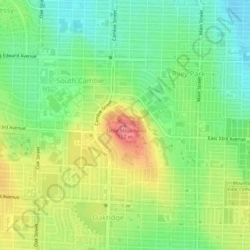 Little Mountain topographic map, elevation, terrain