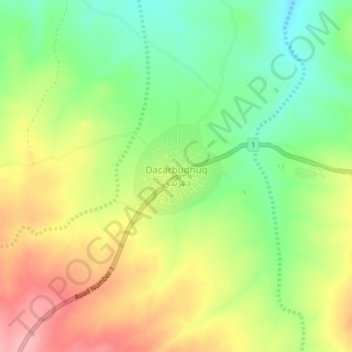 Daarbuduq topographic map, elevation, terrain