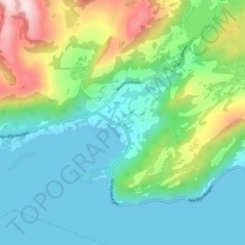 Maurstad topographic map, elevation, terrain