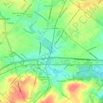 Fulmor topographic map, elevation, terrain