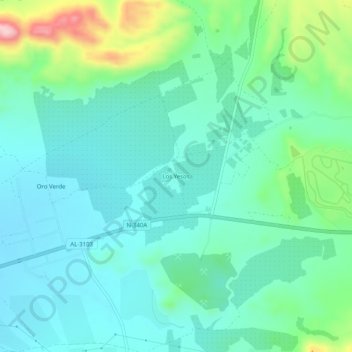 Los Yesos topographic map, elevation, terrain