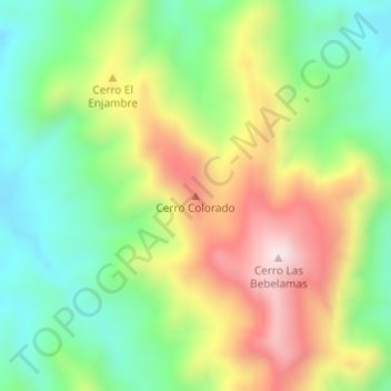 Cerro Colorado topographic map, elevation, terrain