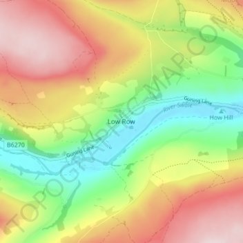 Low Row topographic map, elevation, terrain