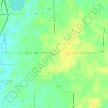 Bodum topographic map, elevation, terrain