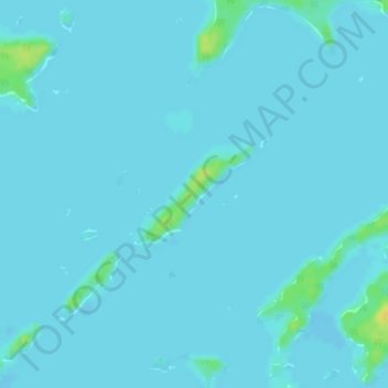 Springpole Island topographic map, elevation, terrain