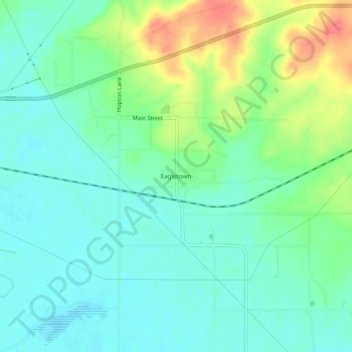 Eagletown topographic map, elevation, terrain