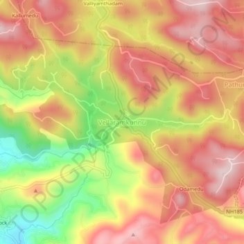 Vellaramkunnu topographic map, elevation, terrain