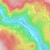 Langedrag topographic map, elevation, terrain