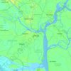 Munshiganj topographic map, elevation, terrain